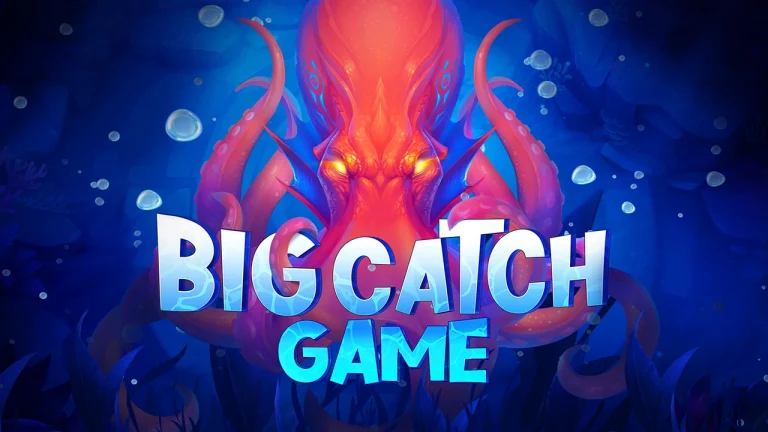 Grafika promocyjna gry „BIG CATCH GAME” stworzonej przez Evoplay, z logotypem producenta w lewym górnym rogu.